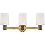 3_Hinkley Declan 25" Wide Brass and Black 3-Light Bath Light more views