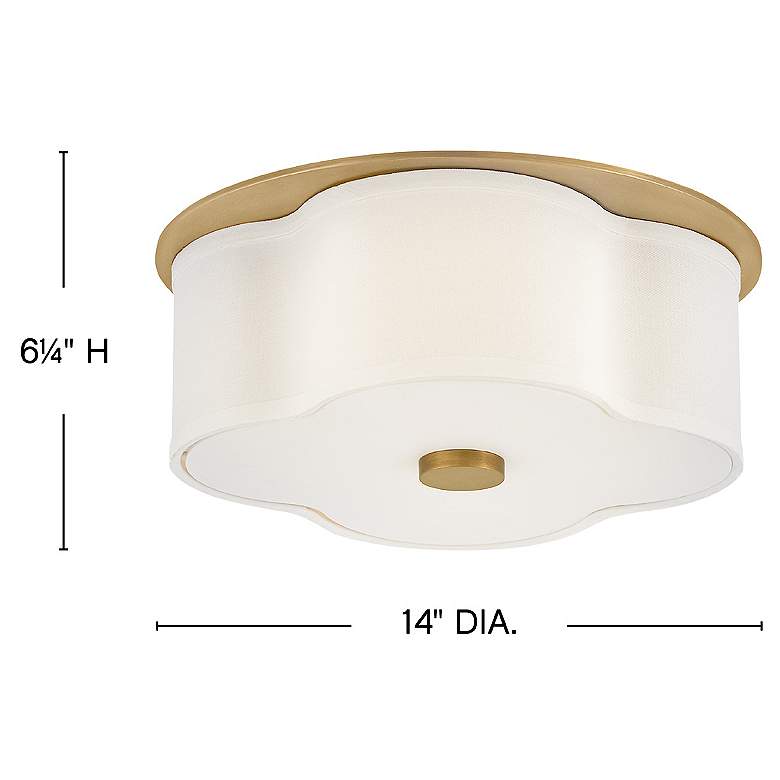 Image 3 Hinkley Delaney 14" Wide Heritage Brass Ceiling Light more views