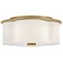 5_Hinkley Delaney 14" Wide Heritage Brass Ceiling Light more views