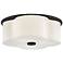 Hinkley Delaney 20"W Black and Off-White Linen Ceiling Light