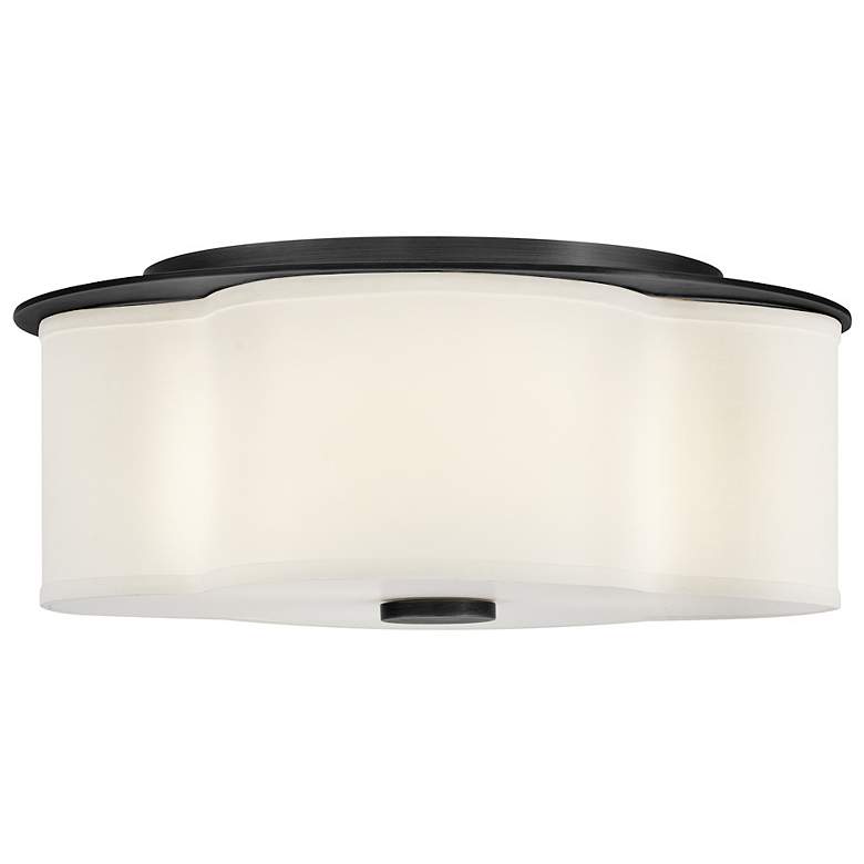 Image 5 Hinkley Delaney 20"W Black and Off-White Linen Ceiling Light more views