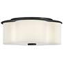 5_Hinkley Delaney 20"W Black and Off-White Linen Ceiling Light more views
