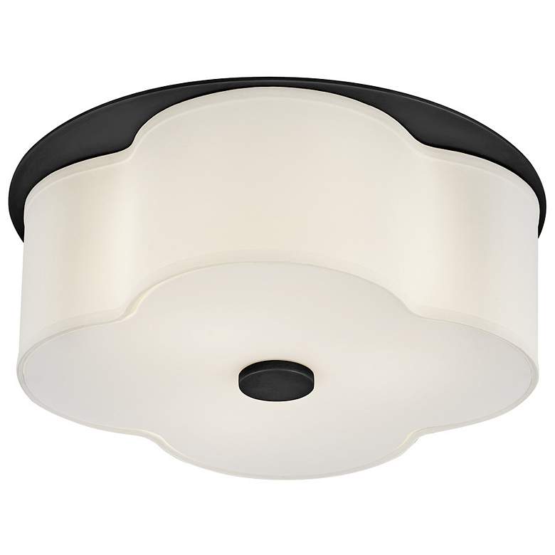Image 6 Hinkley Delaney 20"W Black and Off-White Linen Ceiling Light more views