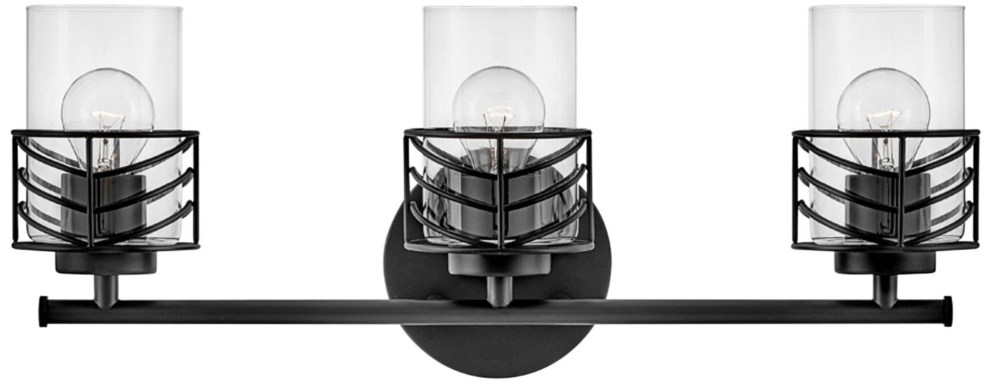 Hinkley Della 24" Wide Black 3-Light Bath Light