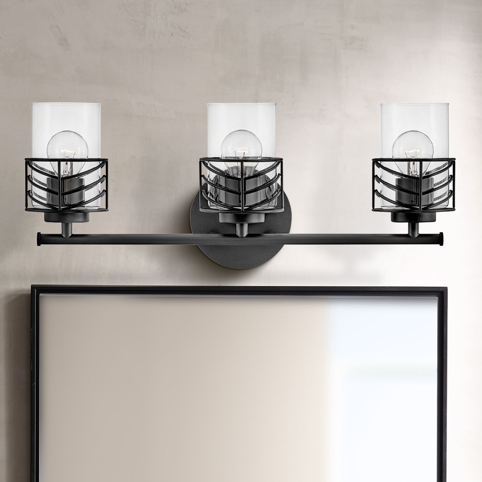Image Hinkley Della 24" Wide Black 3-Light Bath Light