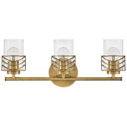 Hinkley Della 24&quot; Wide Lacquered Brass 3-Light Bath Light
