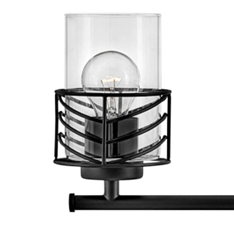 Image 3 Hinkley Della 33 3/4" Wide Black 4-Light Bath Light more views