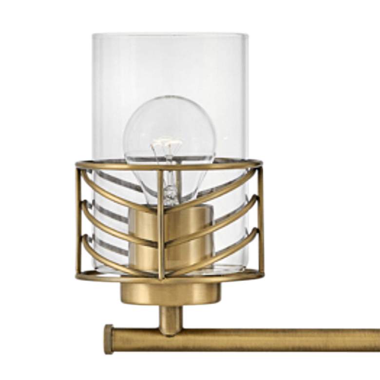 Image 3 Hinkley Della 33 3/4"W Lacquered Brass 4-Light Bath Light more views