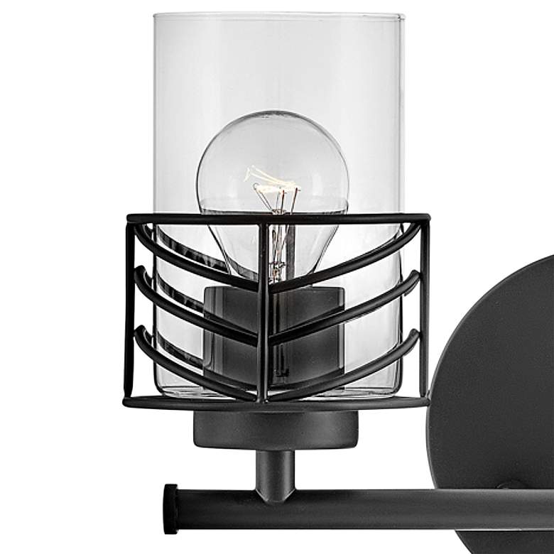 Image 3 Hinkley Della 9 1/2" High Black 2-Light Wall Sconce more views