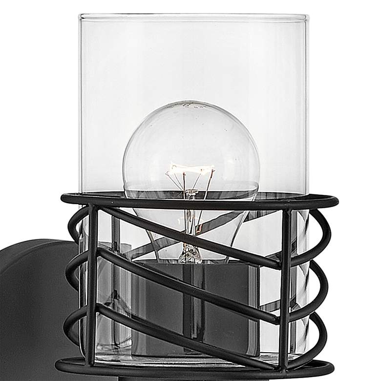 Image 3 Hinkley Della 9 1/2" High Black Wall Sconce more views
