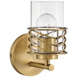 Hinkley Della 9 1/2&quot; High Lacquered Brass Wall Sconce