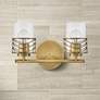 Hinkley Della 9 1/2"H Lacquered Brass 2-Light Wall Sconce