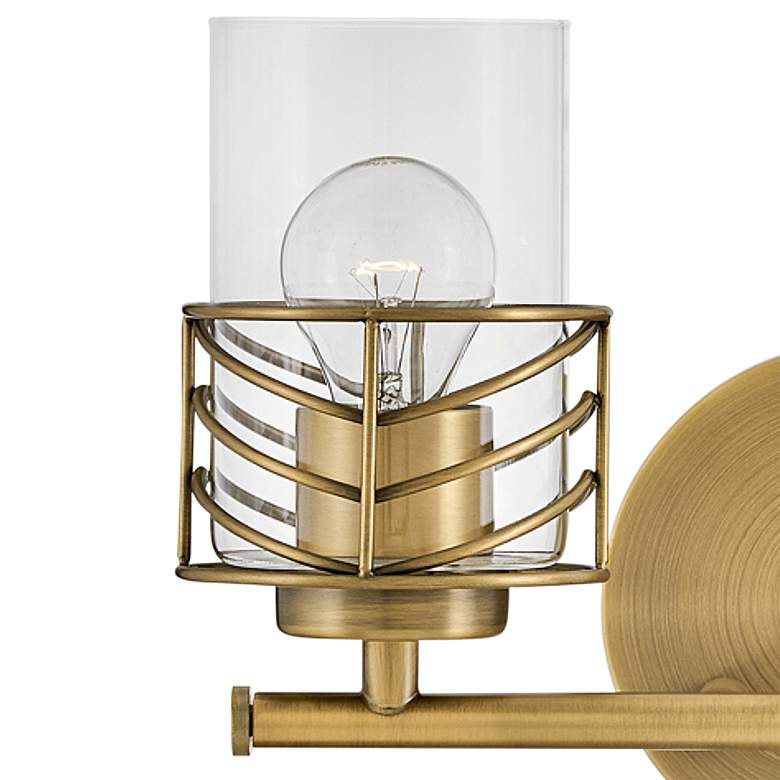Image 3 Hinkley Della 9 1/2"H Lacquered Brass 2-Light Wall Sconce more views