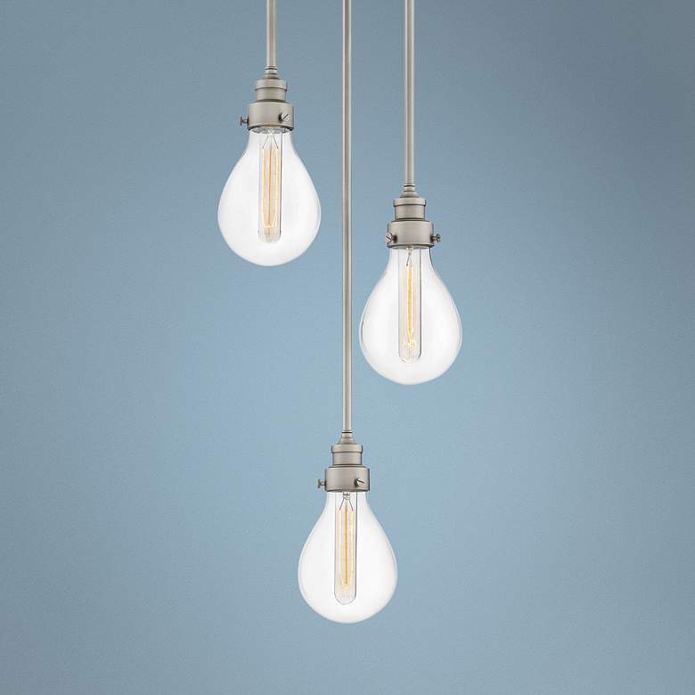 Image 1 Hinkley Denton 13 1/4" Wide Pewter Multi Light Pendant
