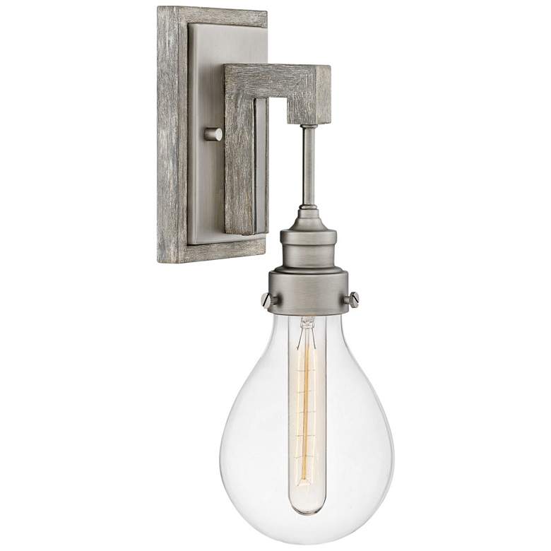 Image 1 Hinkley Denton 15 3/4 inch High Pewter Steel Wall Sconce