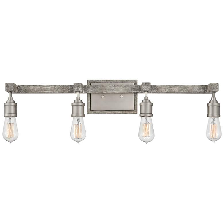 Image 1 Hinkley Denton 31 3/4 inch Wide Pewter 4-Light Bath Light