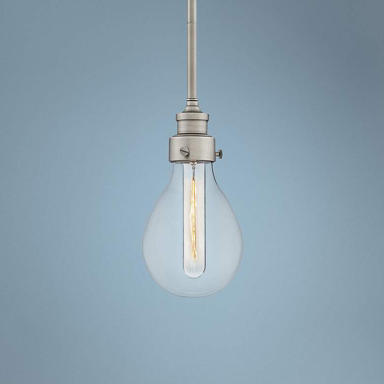Image 1 Hinkley Denton 5 1/4" Wide Pewter Mini Pendant