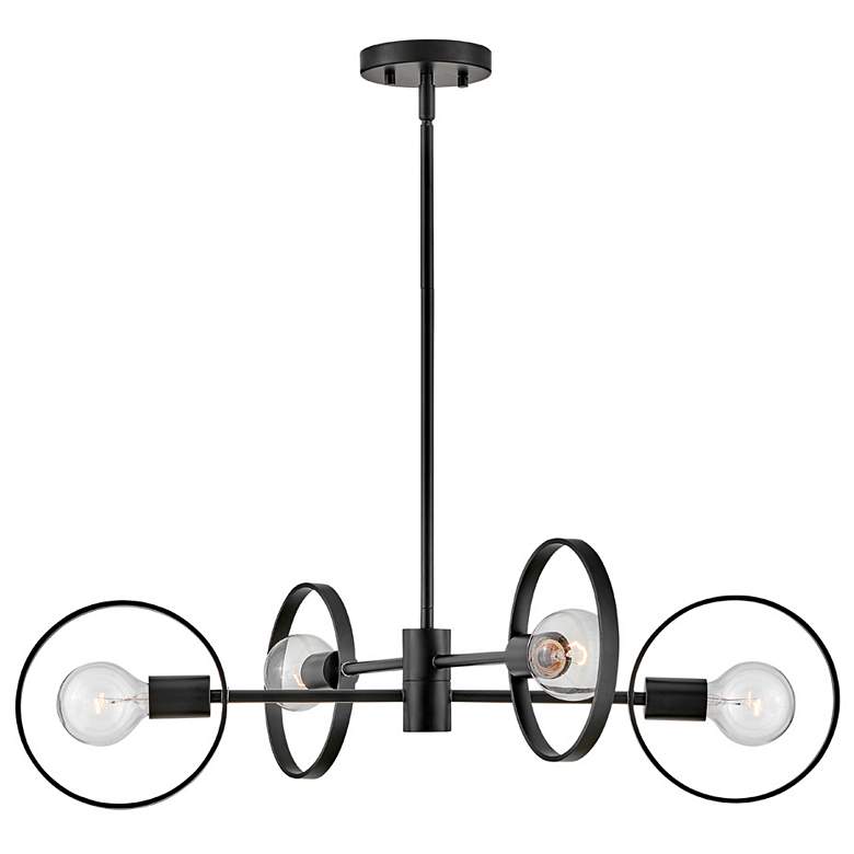 Image 1 Hinkley Desi 30" Wide Black 4-Light Foyer Pendant