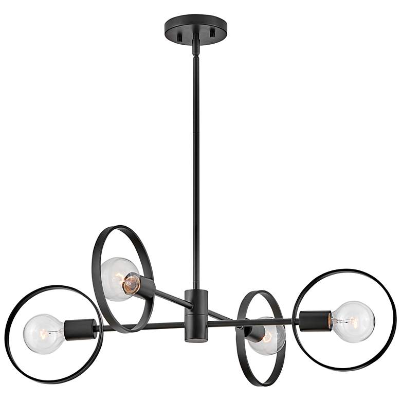Image 2 Hinkley Desi 30" Wide Black 4-Light Foyer Pendant more views
