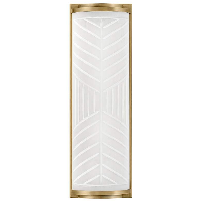 Image 1 Hinkley Devon 14 1/2" High Lacquered Brass LED Wall Sconce