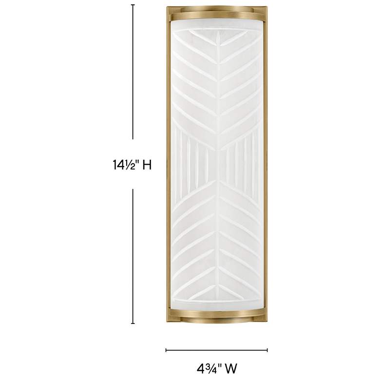 Image 3 Hinkley Devon 14 1/2" High Lacquered Brass LED Wall Sconce more views