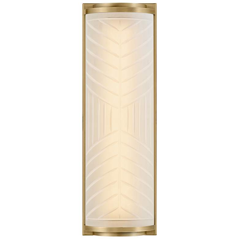 Image 4 Hinkley Devon 14 1/2" High Lacquered Brass LED Wall Sconce more views
