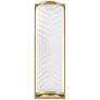 5_Hinkley Devon 14 1/2" High Lacquered Brass LED Wall Sconce more views