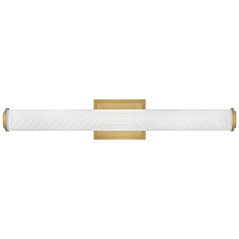 Image 2 Hinkley Devon 25 3/4" Lacquered Brass White Glass LED Vanity Light more views