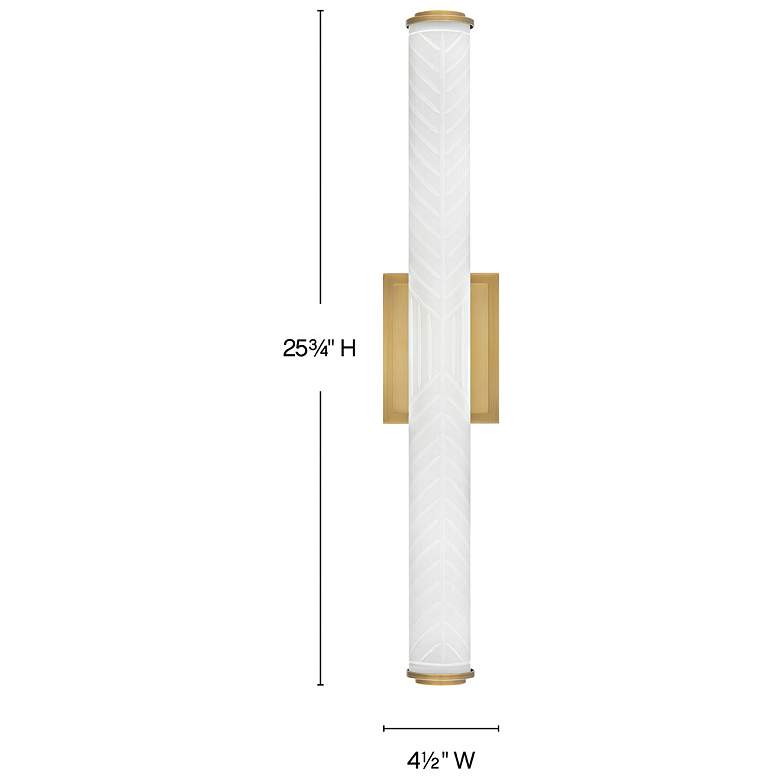 Image 3 Hinkley Devon 25 3/4" Lacquered Brass White Glass LED Vanity Light more views