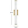 3_Hinkley Devon 25 3/4" Lacquered Brass White Glass LED Vanity Light more views