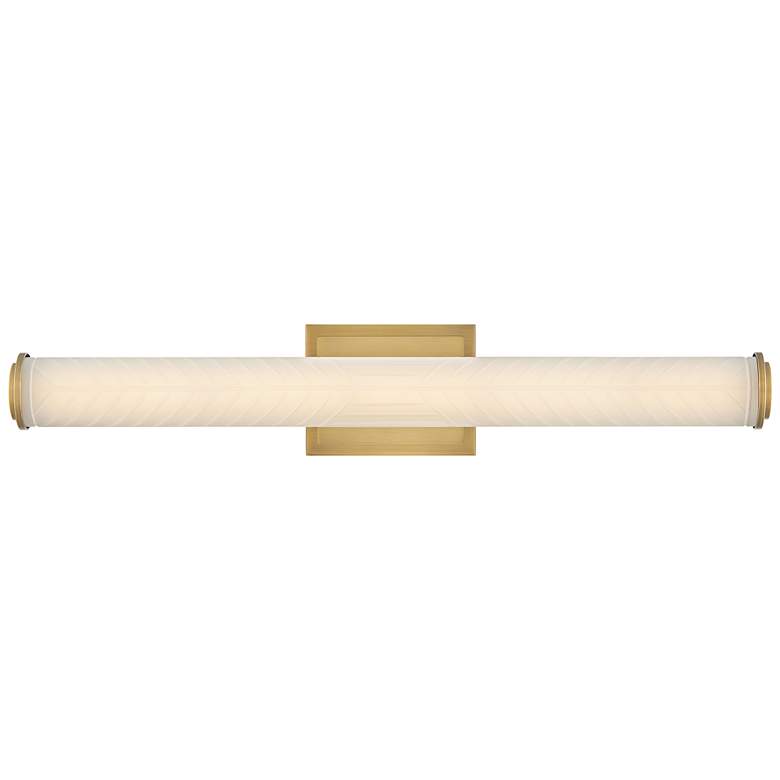 Image 4 Hinkley Devon 25 3/4" Lacquered Brass White Glass LED Vanity Light more views