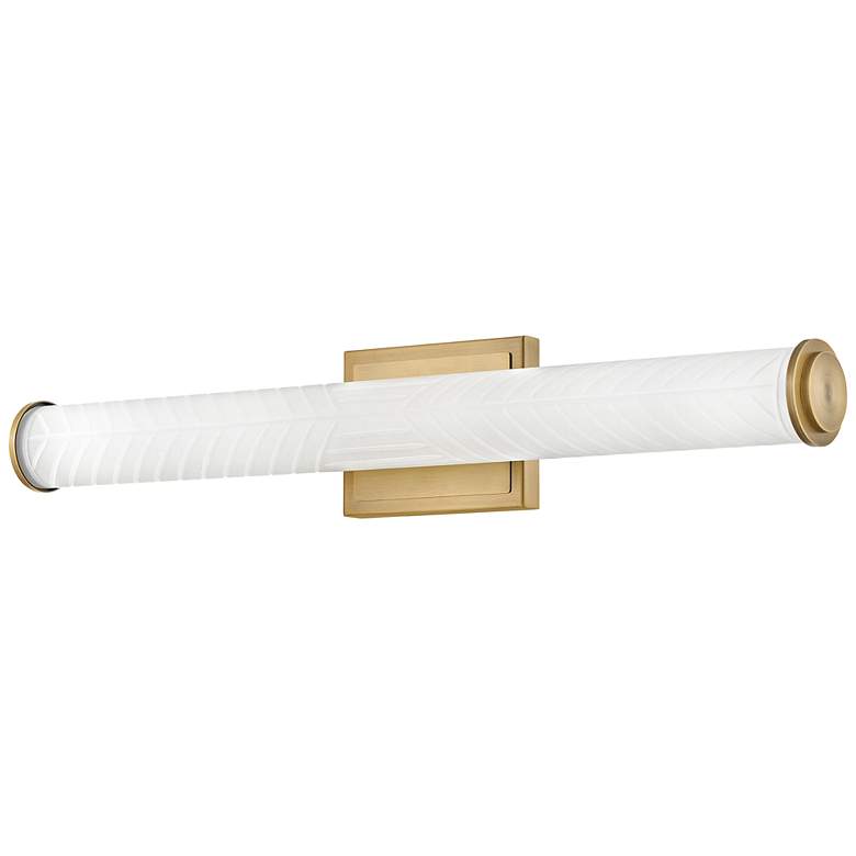 Image 7 Hinkley Devon 25 3/4" Lacquered Brass White Glass LED Vanity Light more views
