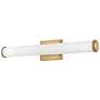 7_Hinkley Devon 25 3/4" Lacquered Brass White Glass LED Vanity Light more views
