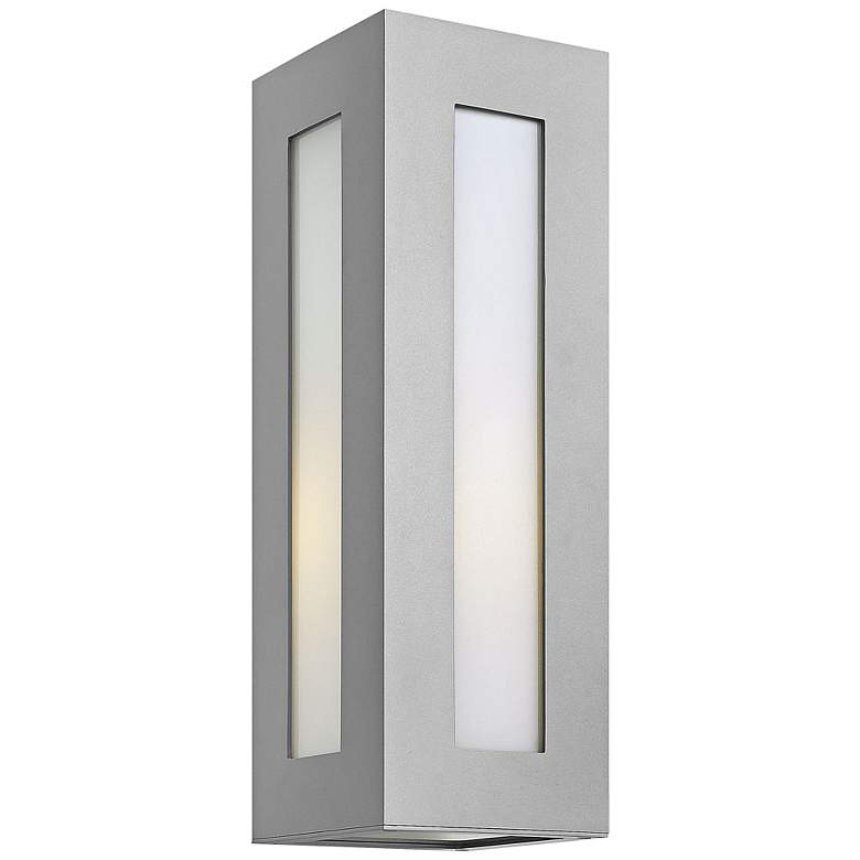 Image 1 Hinkley Dorian 18 1/4 inch High Titanium Outdoor Wall Light