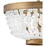 5_Hinkley Dune 16" Sea Glass and Burnished Gold Semi-Flush Ceiling Light more views