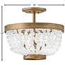 Hinkley Dune 16" Sea Glass and Burnished Gold Semi-Flush Ceiling Light