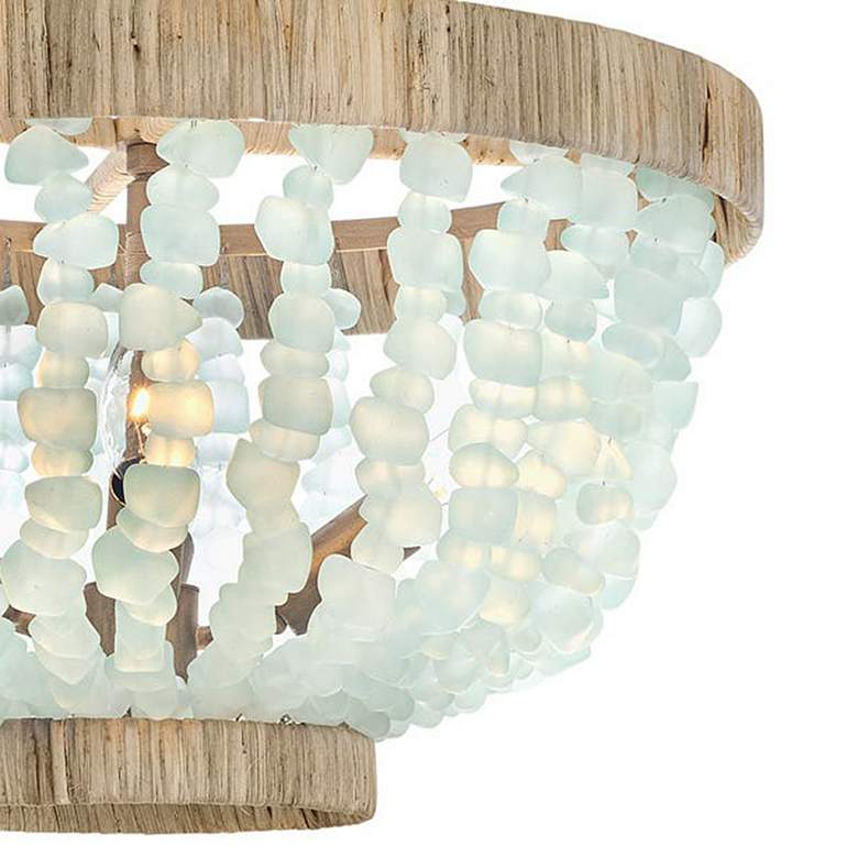 Image 2 Hinkley Dune 16" Sea Grass and Burnished Gold Semi-Flush Ceiling Light more views