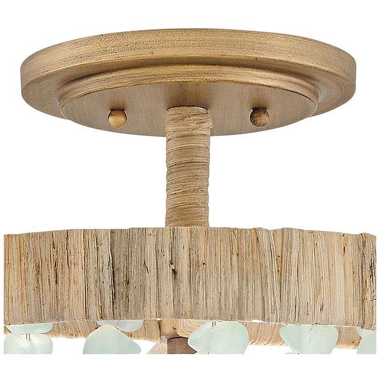 Image 6 Hinkley Dune 16" Sea Grass and Burnished Gold Semi-Flush Ceiling Light more views