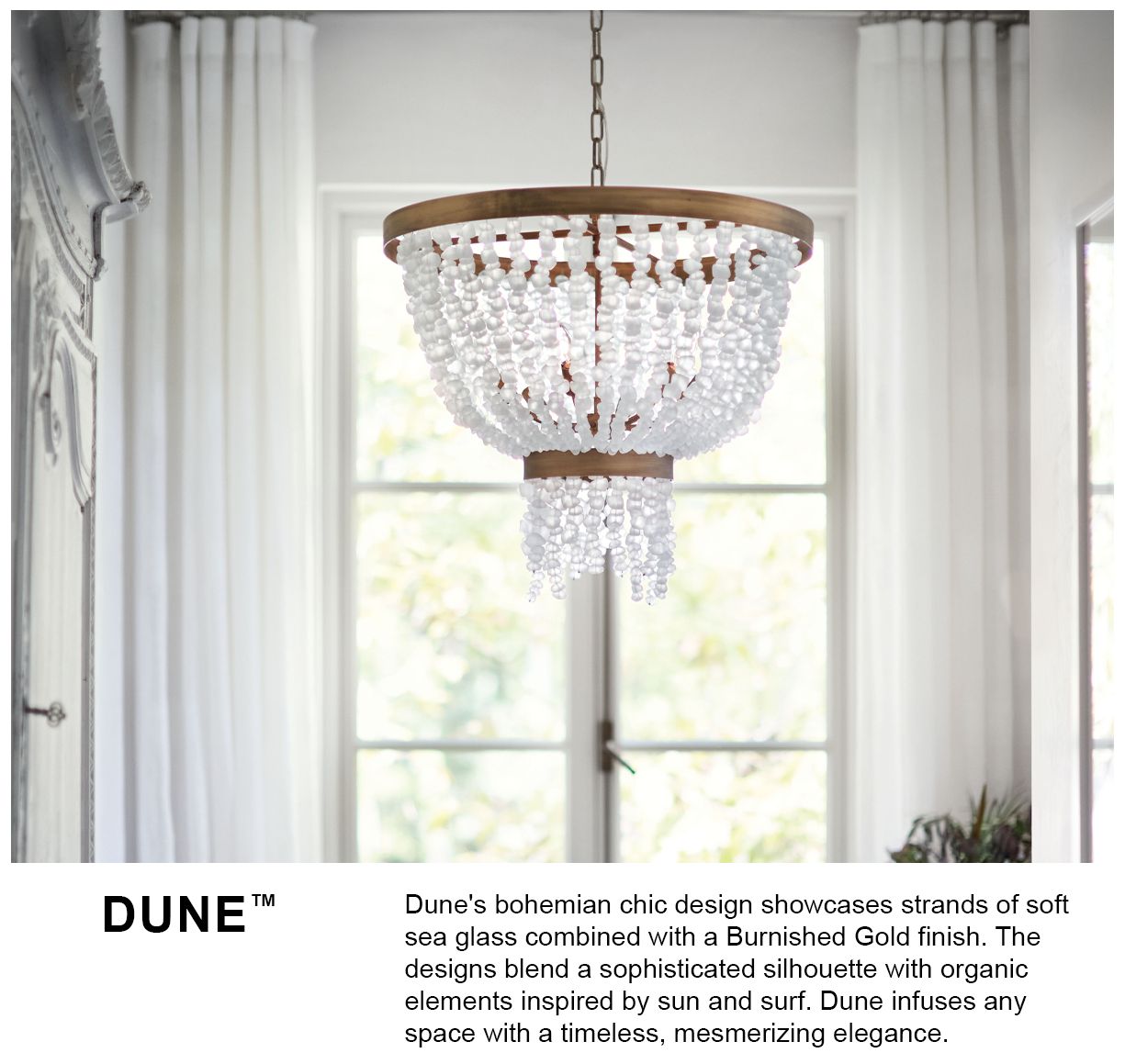 Hinkley Dune 16" Sea Grass and Burnished Gold Semi-Flush Ceiling Light