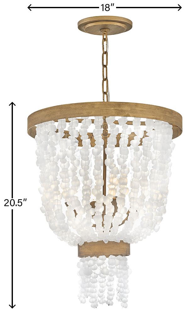 Hinkley Dune 18" Wide Burnished Gold Pendant Light