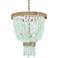 Hinkley Dune 18" Wide Gold Blue Sea Glass Beaded 4-Light Pendant