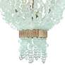 3_Hinkley Dune 18" Wide Gold Blue Sea Glass Beaded 4-Light Pendant more views