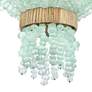 7_Hinkley Dune 18" Wide Gold Blue Sea Glass Beaded 4-Light Pendant more views