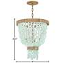 Hinkley Dune 18" Wide Gold Blue Sea Glass Beaded 4-Light Pendant