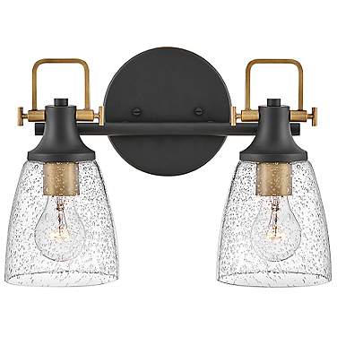 Hinkley Easton 10 1/2" High Black Metal 2-Light Wall Sconce