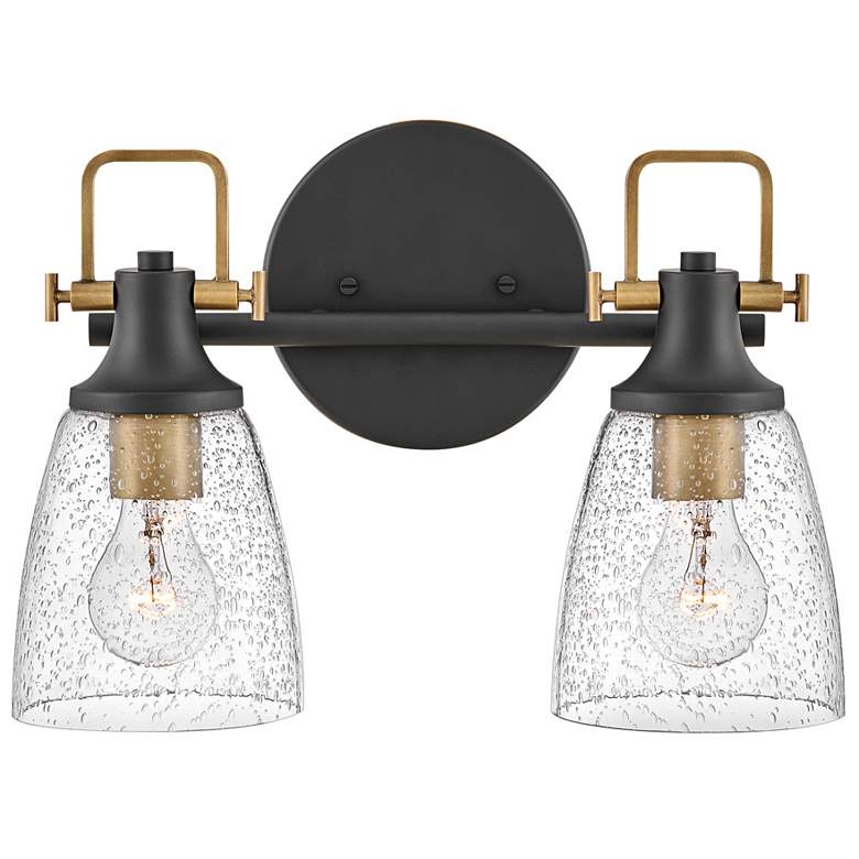 Image 1 Hinkley Easton 10 1/2" High Black Metal 2-Light Wall Sconce