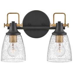 Hinkley Easton 10 1/2" High Black Metal 2-Light Wall Sconce