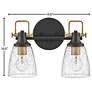 Hinkley Easton 10 1/2" High Black Metal 2-Light Wall Sconce