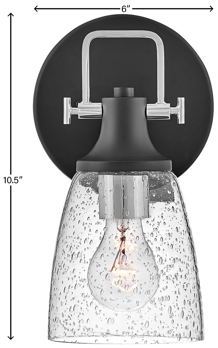 Hinkley Easton 10 1/2" High Black Wall Sconce