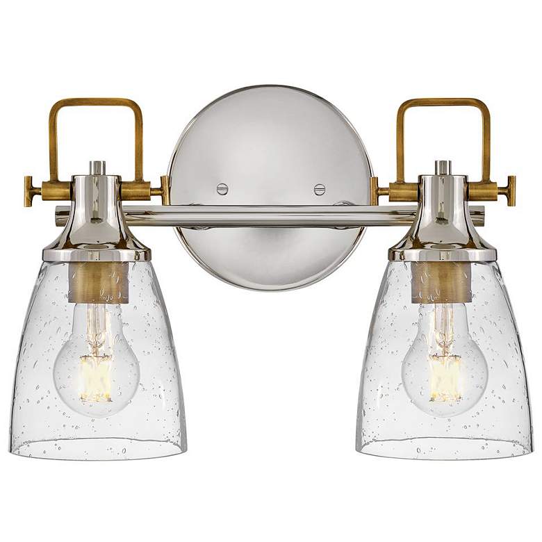 Image 1 Hinkley Easton 10 1/2"H Polished Nickel 2-Light Wall Sconce